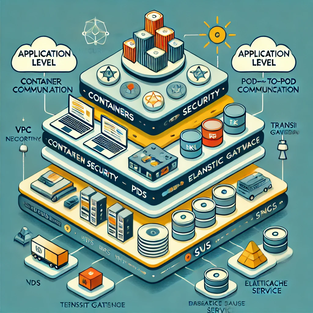 An image showing 3 layers of a technology stack. It’s oddly labeled and generally non-sensical